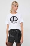 Бавовняна футболка Twinset жіночий колір білий (3606690)