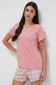 Бавовняна футболка lounge Tommy Hilfiger колір рожевий Бавовняна футболка lounge Tommy Hilfiger колір рожевий