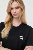 Бавовняна футболка Karl Lagerfeld колір чорний (3504965) Бавовняна футболка Karl Lagerfeld колір чорний (3504965)