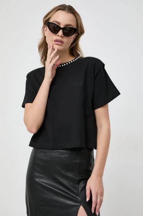 Бавовняна футболка Karl Lagerfeld колір чорний (3560440) Бавовняна футболка Karl Lagerfeld колір чорний (3560440)