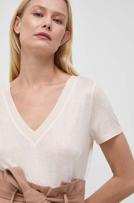 Футболка Morgan жіночий колір бежевий (3684098) Футболка Morgan жіночий колір бежевий (3684098)