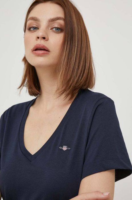 Бавовняна футболка Gant колір синій (3560446) Бавовняна футболка Gant колір синій (3560446)