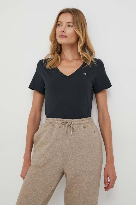 Бавовняна футболка Gant колір чорний (3560452) Бавовняна футболка Gant колір чорний (3560452)