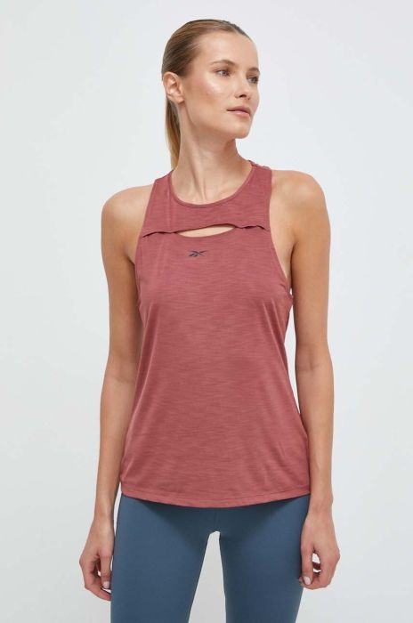 Топ для тренувань Reebok ACTIVCHILL Athletic колір бордовий Топ для тренувань Reebok ACTIVCHILL Athletic колір бордовий