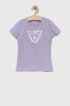 Дитяча футболка Guess колір фіолетовий (3294403)