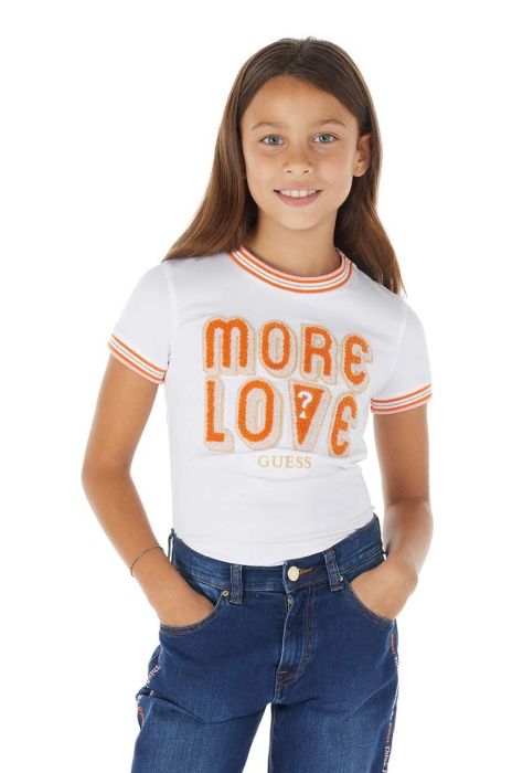 Дитяча футболка Guess колір білий (3322664) Дитяча футболка Guess колір білий (3322664)