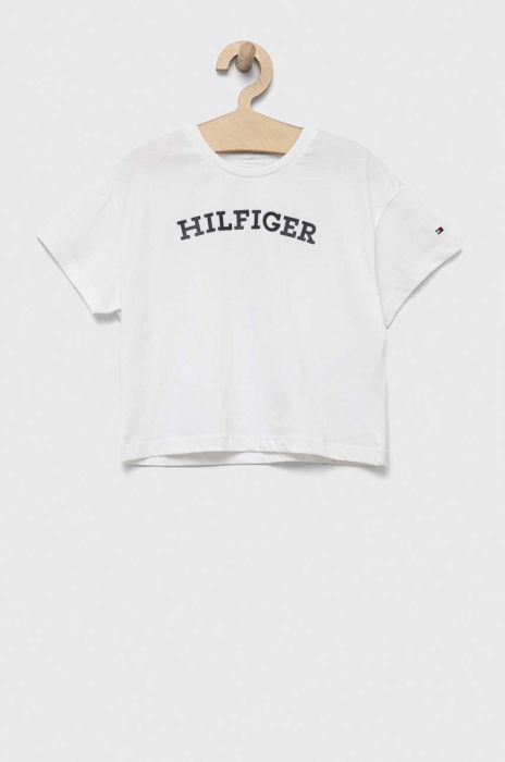 Дитяча бавовняна футболка Tommy Hilfiger колір білий (3313847)