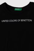 Дитяча бавовняна футболка United Colors of Benetton колір чорний (3391669)