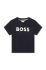 Бавовняна футболка для немовлят BOSS колір синій з принтом