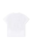 Дитяча бавовняна футболка HUGO колір білий однотонний Дитяча бавовняна футболка HUGO колір білий однотонний