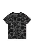 Дитяча бавовняна футболка Karl Lagerfeld колір чорний з принтом (3542956)