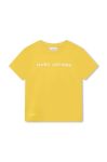 Дитяча бавовняна футболка Marc Jacobs колір жовтий з принтом (3422392)