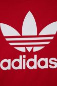 Бавовняна футболка adidas Originals TREFOIL колір червоний з принтом