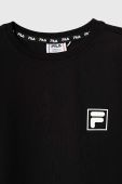 Дитяча бавовняна футболка Fila BEUTELSBACH колір чорний однотонна Дитяча бавовняна футболка Fila BEUTELSBACH колір чорний однотонна