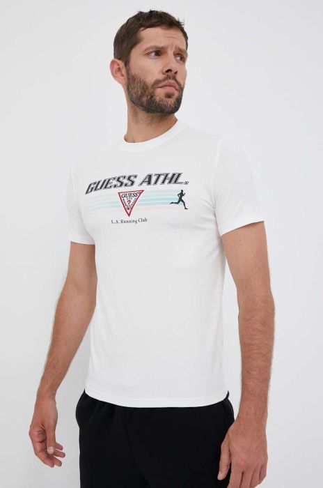 Футболка Guess чоловічий колір білий з принтом (3310601) Футболка Guess чоловічий колір білий з принтом (3310601)