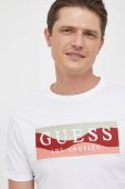 Бавовняна футболка Guess колір білий візерунок (3313892) Бавовняна футболка Guess колір білий візерунок (3313892)
