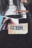 Бавовняна футболка Guess колір сірий з принтом Бавовняна футболка Guess колір сірий з принтом
