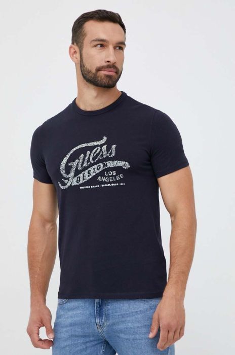 Футболка Guess чоловічий колір синій з принтом (3336077) Футболка Guess чоловічий колір синій з принтом (3336077)