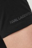 Бавовняна футболка Karl Lagerfeld колір чорний з принтом (3386469) Бавовняна футболка Karl Lagerfeld колір чорний з принтом (3386469)