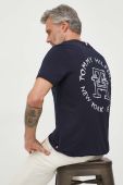 Бавовняна футболка Tommy Hilfiger колір синій з принтом (3330831) Бавовняна футболка Tommy Hilfiger колір синій з принтом (3330831)