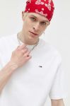 Бавовняна футболка Tommy Jeans колір білий однотонний (3284424)