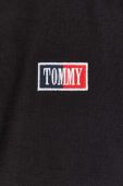Бавовняний лонгслів Tommy Jeans колір чорний з аплікацією (3282063)