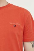 Бавовняна футболка Tommy Jeans колір помаранчевий однотонний (3284458)