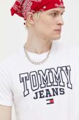 Бавовняна футболка Tommy Jeans колір білий з принтом (3282093)