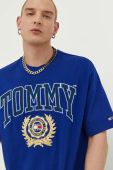 Бавовняна футболка Tommy Jeans колір синій з аплікацією (3294484) Бавовняна футболка Tommy Jeans колір синій з аплікацією (3294484)