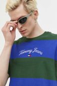 Бавовняна футболка Tommy Jeans колір синій візерунок (3284478) Бавовняна футболка Tommy Jeans колір синій візерунок (3284478)