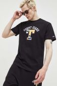 Бавовняна футболка Tommy Jeans колір чорний з аплікацією (3284483) Бавовняна футболка Tommy Jeans колір чорний з аплікацією (3284483)