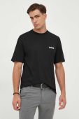 Бавовняна футболка BOSS колір чорний з принтом (3417024) Бавовняна футболка BOSS колір чорний з принтом (3417024)