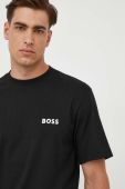 Бавовняна футболка BOSS колір чорний з принтом (3417024) Бавовняна футболка BOSS колір чорний з принтом (3417024)
