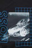 Бавовняна футболка BOSS колір чорний з принтом (3417055) Бавовняна футболка BOSS колір чорний з принтом (3417055)