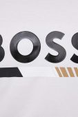 Бавовняна футболка BOSS колір білий з принтом (3568894) Бавовняна футболка BOSS колір білий з принтом (3568894)