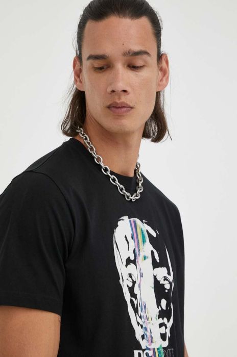 Бавовняна футболка PS Paul Smith колір чорний з принтом (3274626) Бавовняна футболка PS Paul Smith колір чорний з принтом (3274626)