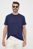Бавовняна футболка Polo Ralph Lauren колір синій однотонний (3260193) Бавовняна футболка Polo Ralph Lauren колір синій однотонний (3260193)