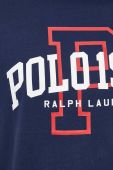 Бавовняна футболка Polo Ralph Lauren колір синій з принтом (3260198) Бавовняна футболка Polo Ralph Lauren колір синій з принтом (3260198)