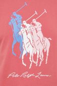 Бавовняна футболка Polo Ralph Lauren колір червоний з принтом Бавовняна футболка Polo Ralph Lauren колір червоний з принтом