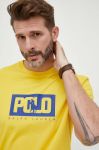 Бавовняна футболка Polo Ralph Lauren колір жовтий з принтом (3260218)