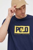 Бавовняна футболка Polo Ralph Lauren колір синій з принтом (3260208)