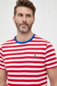 Бавовняна футболка Polo Ralph Lauren колір червоний візерунок