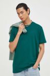 Бавовняна футболка Mercer Amsterdam колір зелений однотонний