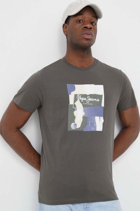 Бавовняна футболка Pepe Jeans Oldwive колір зелений з принтом Бавовняна футболка Pepe Jeans Oldwive колір зелений з принтом