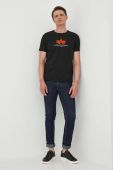 Бавовняна футболка Alpha Industries колір чорний візерунок Бавовняна футболка Alpha Industries колір чорний візерунок
