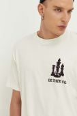 Бавовняна футболка DC колір бежевий з принтом (3451984)