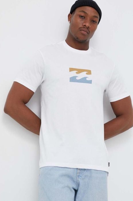 Бавовняна футболка Billabong колір білий з принтом (3426549) Бавовняна футболка Billabong колір білий з принтом (3426549)