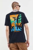 Бавовняна футболка Quiksilver колір чорний з принтом (3498098) Бавовняна футболка Quiksilver колір чорний з принтом (3498098)