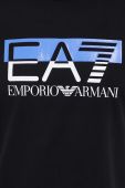 Бавовняна футболка EA7 Emporio Armani колір чорний з принтом (3303359) Бавовняна футболка EA7 Emporio Armani колір чорний з принтом (3303359)