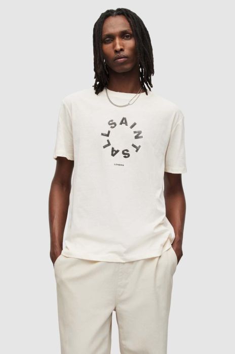 Бавовняна футболка AllSaints Valence колір білий з принтом Бавовняна футболка AllSaints Valence колір білий з принтом